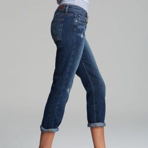 PAIGE Distressed Ripped Jimmy Jimmy Crop Jeans 29